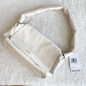 Kensie Women's Off White Leather Shoulder/Hand Bag